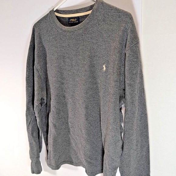 Polo Ralph Lauren Other - Polo Ralph Lauren Sleep Shirt Men's L Waffle Knit 100% Cotton Long Sleeve Large‎
